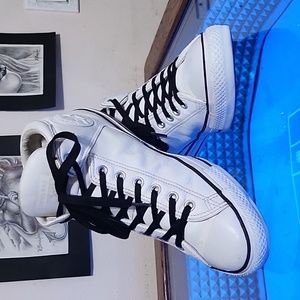 White Leather Converse